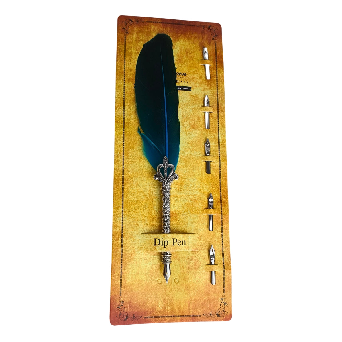 Caneta Tinteiro Simples Pena Verde Água Caneta Tinteiro Simples Pena Verde Água